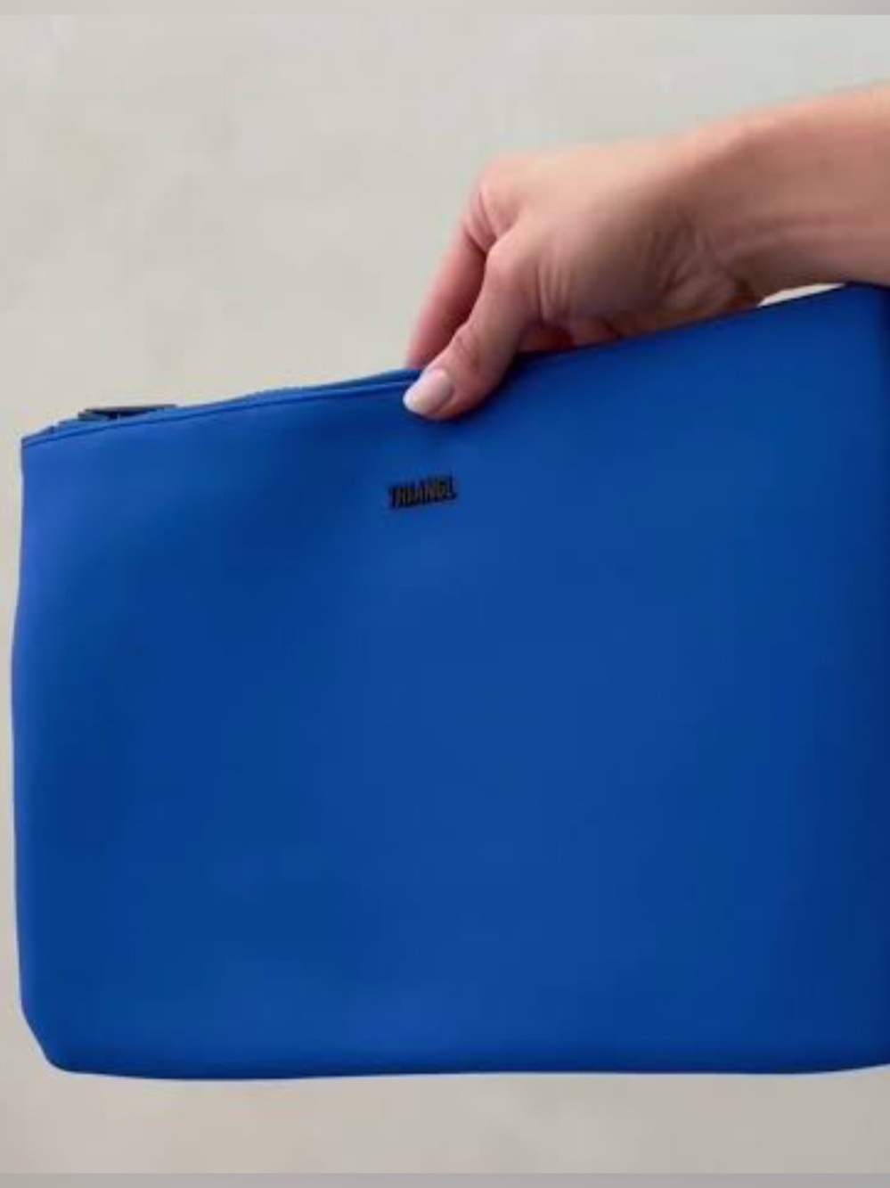 TRIANGL Neoprene zip pouch from Bright Blue
